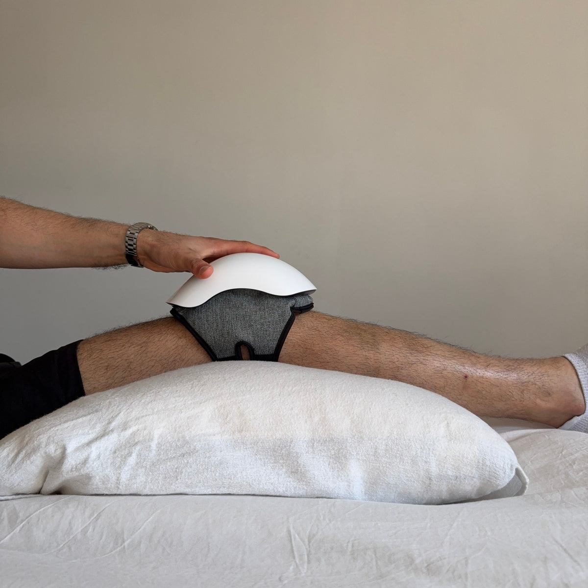 Vonthya Recover collection with knee massager used during at-home recovery