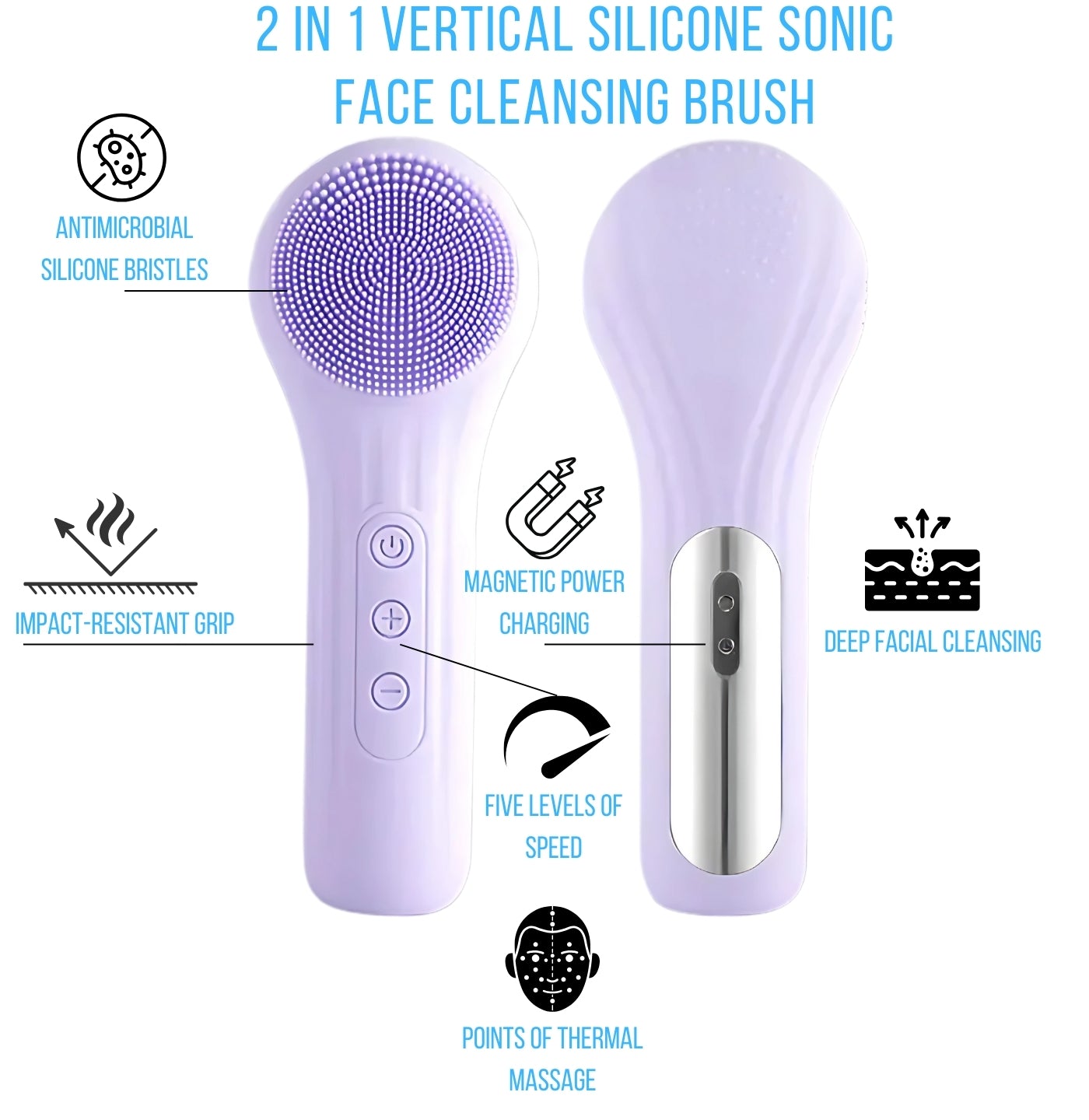 Brosse nettoyante pour le visage Glow Wave